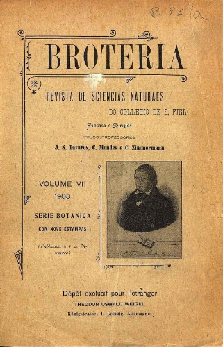 Brotéria. Série Botânica [...] Volume VII