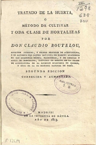 Tratado de la Huerta [...] Segunda edición