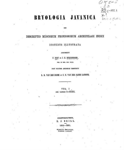 Bryologia javanica [...] Vol. I