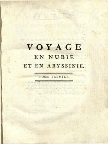 Voyage en Nubie et en Abyssinie [...] Tome premier