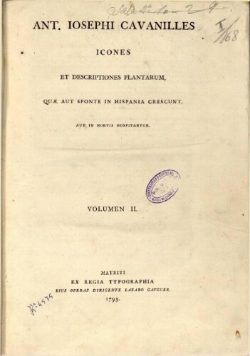 Icones et descriptiones plantarum [...] Volumen II