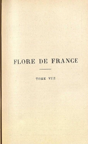 Flore de France [...] Tome VIII