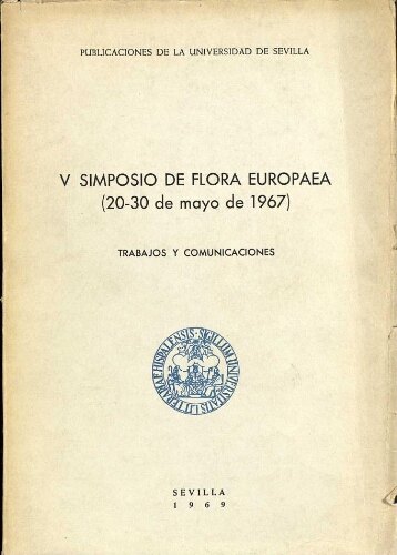 V Simposio de flora Europaea (20-30 de mayo de 1967)