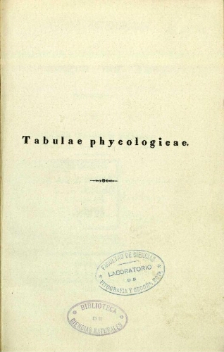 Tabulae phycologicae [...] IV. Band