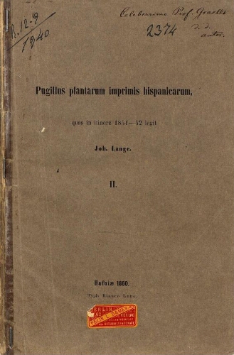 Pugillus plantarum imprimis hispanicarum, [...] II