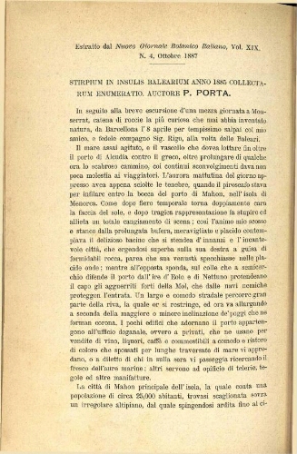 Stirpium in insulis Balearium anno 1885 collectarum enumeratio