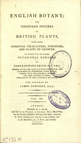English botany [...] Vol. VII