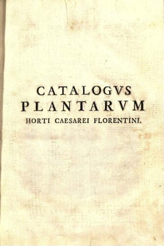 Catalogus plantarum Horti Caesari Florentini