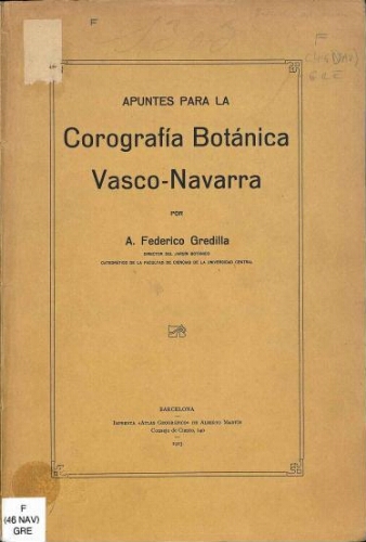 Apuntes para la corografía botánica vasco-navarra