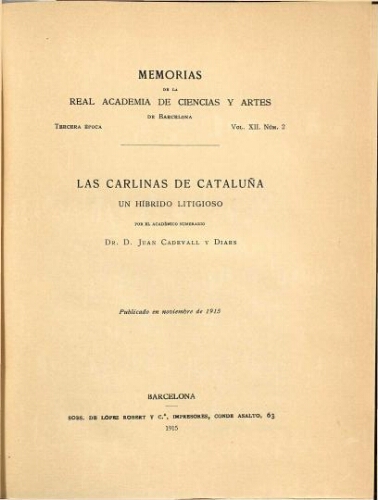 Las Carlinas de Cataluña