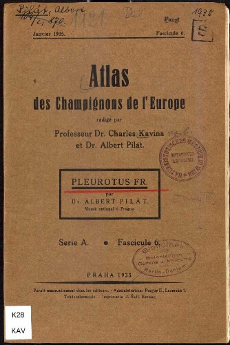Atlas des champignons de l'Europe [...] Tome II. Pleurotus Fries