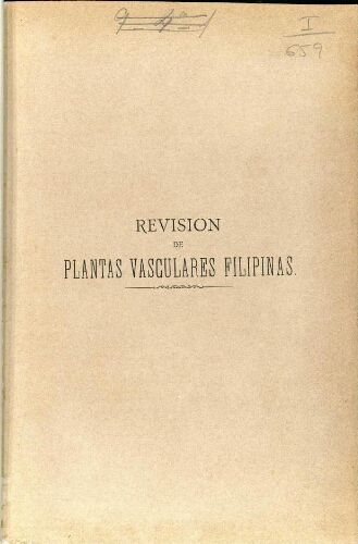 Revisión de plantas vasculares filipinas