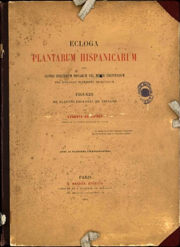 Ecloga plantarum Hispanicarum. Icones