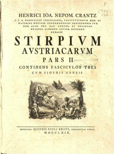 Stirpium Austriacarum Pars II. [...] Editio altera