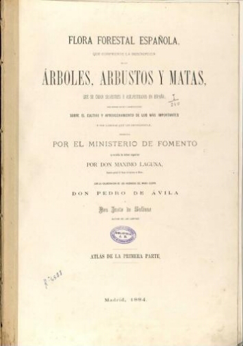 Flora forestal española [...] [2.ª ed.] Atlas de la Primera parte