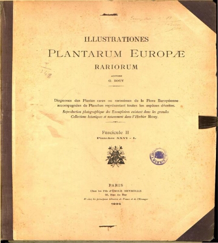 Illustrationes plantarum Europae rariorum. Fasc. 2