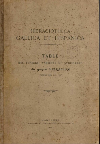 Hieraciotheca Gallica et Hispanica