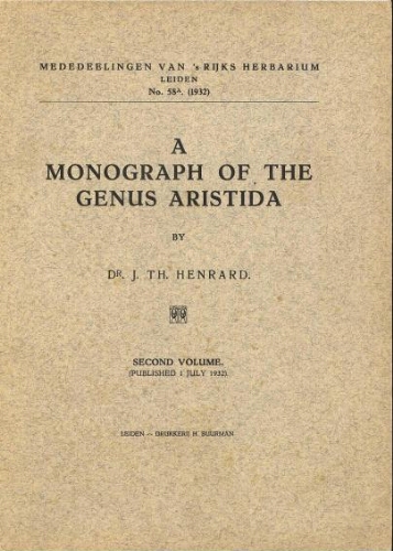 A monograph of the genus Aristida [...] Second volume