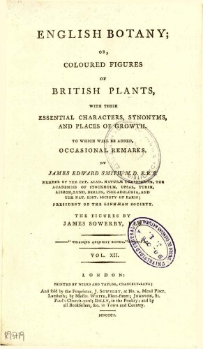 English botany [...] Vol. XII