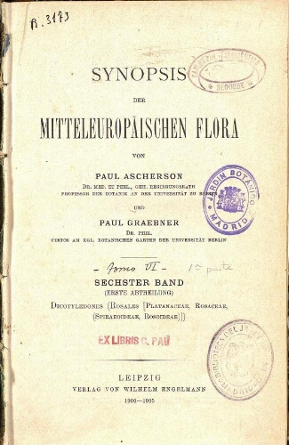 Synopsis der mitteleuropäischen Flora [...] [Band 6, Abth. 1]