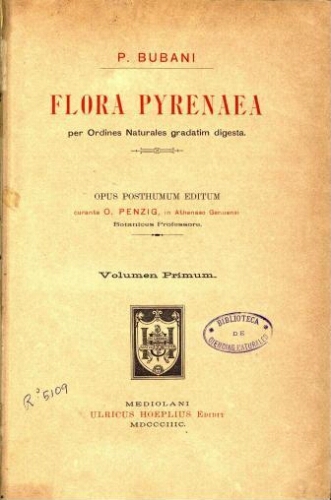 Flora Pyrenaea [...] Volumen Primum