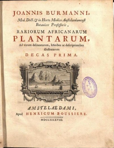 Rariorum Africanarum Plantarum [...] Decas prima