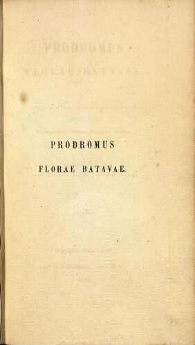 Prodromus florae Batavae [...] Volumen II. Pars II. (Plantae cellulares. Lichenes, Byssaceae et Algae)