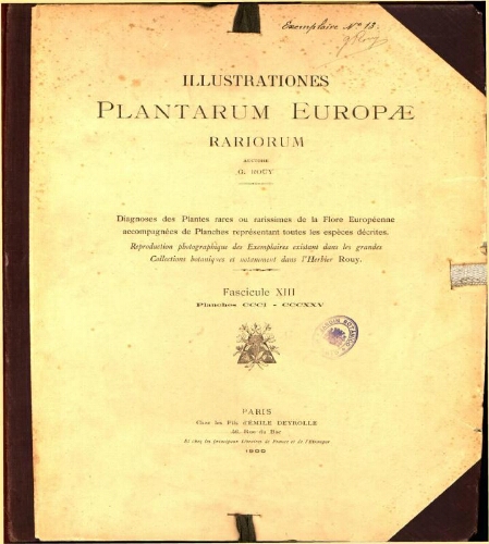 Illustrationes plantarum Europae rariorum. Fasc. 13