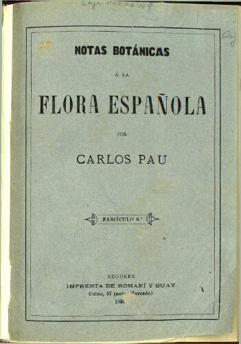 Notas botánicas á la flora española [...] Fascículo 6.º