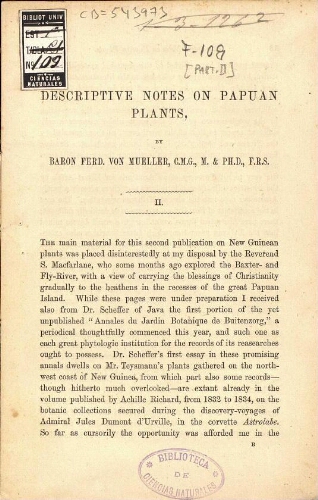Descriptive notes on Papuan plants, [...] ; II