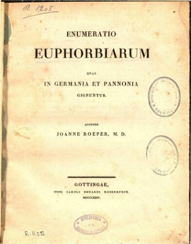 Enumeratio Euphorbiarum