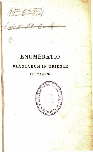 Enumeratio plantarum quas in insulis archipelagi aut littoribus Ponti-Euxini