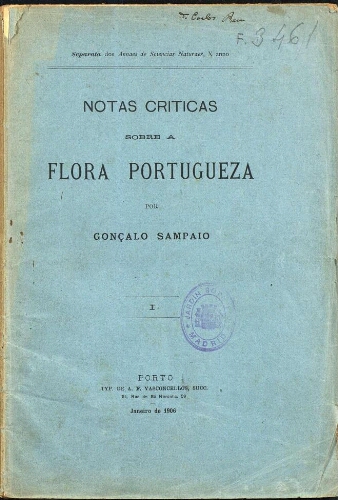 Notas criticas sobre a flora portugueza