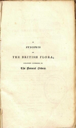 A synopsis of the British flora