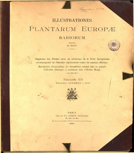 Illustrationes plantarum Europae rariorum. Fasc. 12