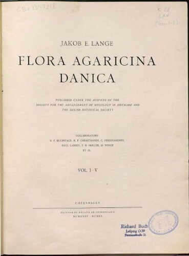 Flora agaricina danica. Vol. 1-2
