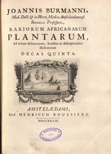 Rariorum Africanarum Plantarum [...] Decas quinta