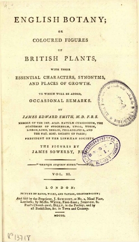 English botany [...] Vol. XI