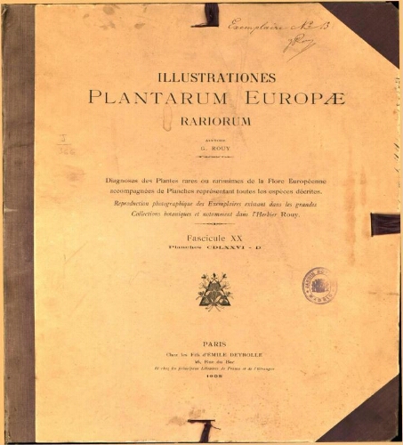Illustrationes plantarum Europae rariorum. Fasc. 20