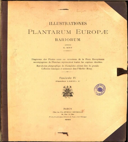 Illustrationes plantarum Europae rariorum. Fasc. 4