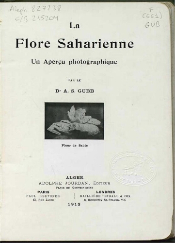 La Flore Saharienne