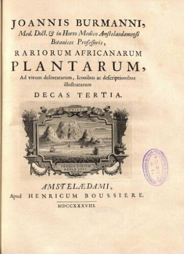 Rariorum Africanarum Plantarum [...] Decas tertia
