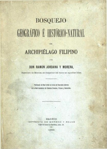 Bosquejo geográfico e histórico-natural del Archipiélago Filipino