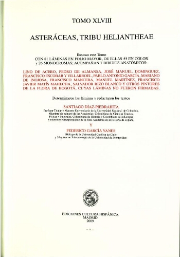 Flora de la Real Expedición Botánica del Nuevo Reino de Granada. T. 48. Asteráceas (Heliantheae)