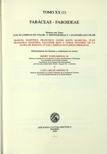 Flora de la Real Expedición Botánica del Nuevo Reino de Granada. T. 20 (1). Fabáceas