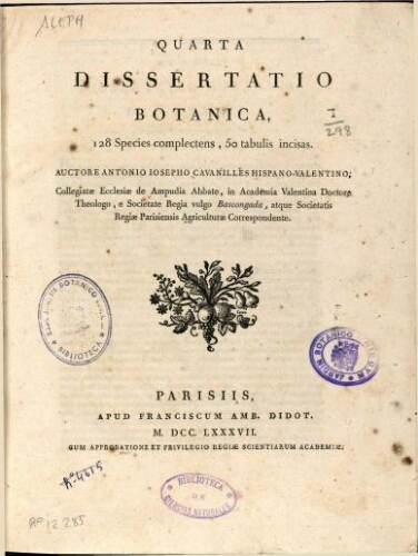 Quarta dissertatio botanica