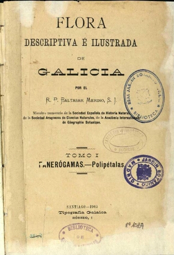 Flora descriptiva é ilustrada de Galicia [...] Tomo 1