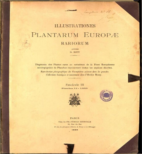 Illustrationes plantarum Europae rariorum. Fasc. 3