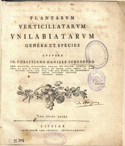 Plantarum Verticillatarum Unilabiatarum genera et species