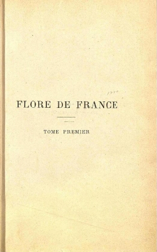 Flore de France [...] Tome premier